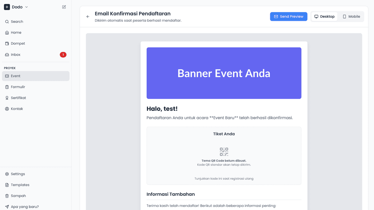 Pengiriman Pesan Otomatis